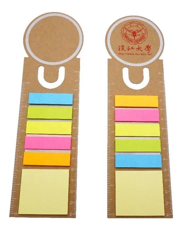 Ruler Sticky Flags with Shaped Bottom