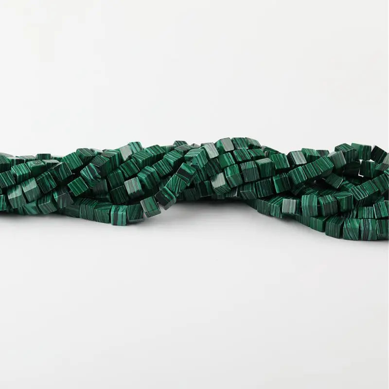 Wholesale 4mm 6mm 8mm Natural Stone Square Beads Gemstone Malachite Loose Cube Stone Beads for Jewelry Makig