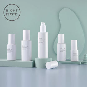 UOQ 50ml 80ml 100ml 120ml 150ml Cosmetic Packaging PET Plastic Square White Mist Spray Pump Lotion Bottle