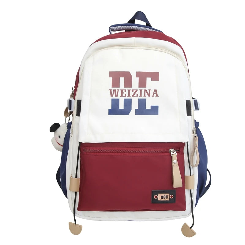 School Bag Large Capacity Multifunctional Waterproof Fashion Simple Students Schoolbag