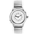 2024 Hot -Selling Braille Talking Watch Unisex Braille Watch- Chrome- Steel Mesh Band