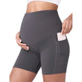 Super Soft High Waist Maternity Shorts Solid Pregnancy Yoga Leggings Pocket for Women Comfortable Pregnant Leggings Pants