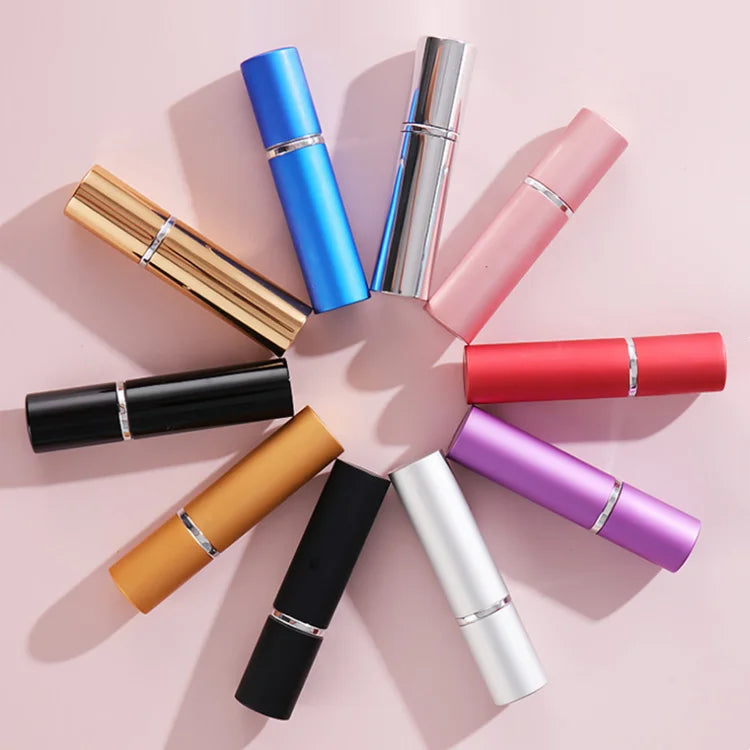 Manufacturing Aluminum Container 10ml Refillable Portable Silver Cosmetic Packaging Perfume Glass Spray Bottle
