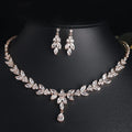 LUOXIN Exquisite Luxury High Quality Water Drop Zircon Bridal Wedding Jewelry Set for Women