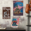 America Veterans Day Vintage Metal Plate Honor Tin Sign  for Gift Home Man Cave Wall Decor