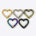 Deepeel BF776 15/19mm HandBag Hardware Accessories Bag Strap Snap Hook Buckle Spring Keyring Heart Open Ring