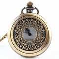 Hollow Quartz Watch Vintage Hand Flower Big Size Pocket Watches