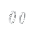 Birthday Gift Engraved Opening Rings Versatile Couples Rings Fashion Simple 925 Sterling Silver Rings Gift Fine Jewelry