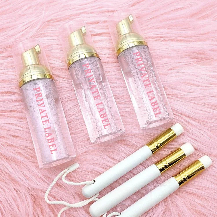 Wholesale Private Label Foaming Lash Cleanser Eyelash Extension Cleaning Lash Bottle Shampoo