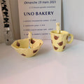 Solhui Korean Ceramic Dinner Bowls Cartoon Breakfast Bowl in Yellow