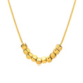 Stainless Steel Tiny Geometric Bead Necklaces Snake Chain Square Beads Necklace