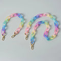 Deepeel L1-36 DIY Bag Accessories Retro Acrylic Frosted Handles Detachable Clashing Colors Chains for Handbags