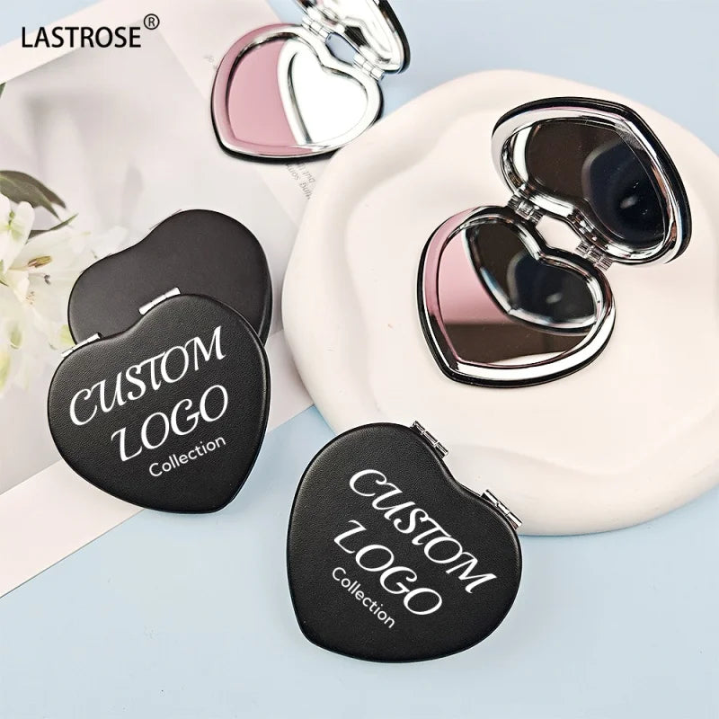 Mini Portable Pocket Compact Travel Makeup Mirror Vanity Mirror Double-sided 1x/2x Magnifying Makeup Mirror for Make up
