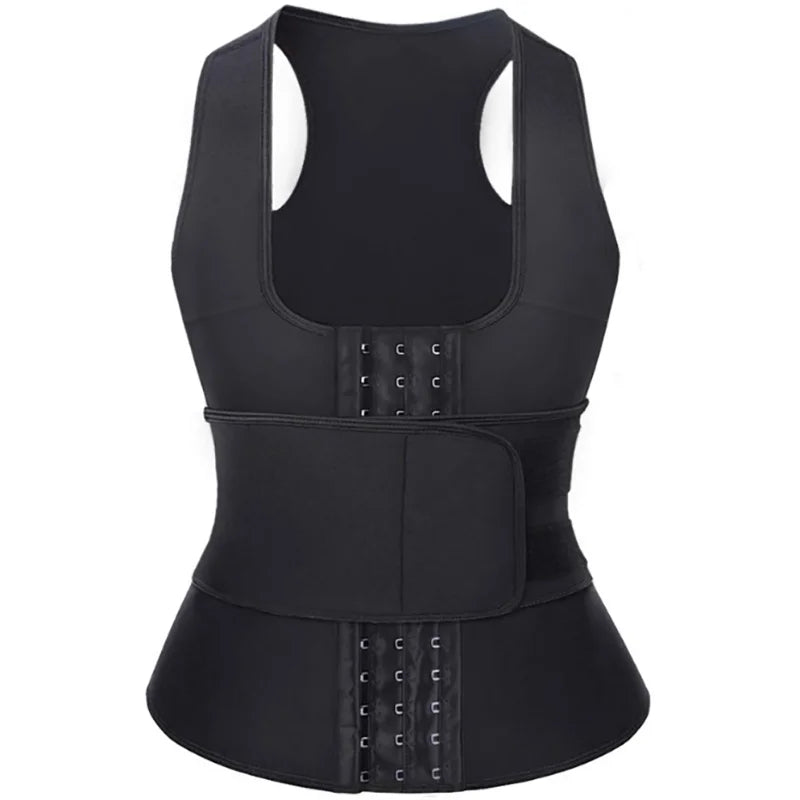 Women's Breathable Spandex Sweat Vest Waist Trimmer and Body Shaper Compression Vest for Sauna Use Waist Cincher