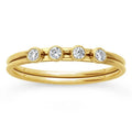 Band Stacking Minimalist 14k Gold Filled CZ Stone Ring