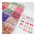 Assorted 100Pcs/Lot 14*14MM Cute Butterfly Charms Pendants Colorful Acrylic Butterfly Dangles for Jewelry Making DIY