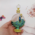 Top Grade 30ml Arab Dubai Style Essential Oil Bottle Glass Treasure Expensive Vintage Metal Perfume Bottle
