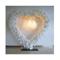 2024 Wholesale New Curved Arch Silk Red Artificial White Rose Flower love Heart Shape Arch for Wedding Events Marriage Decor