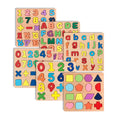 Children's Educational Early Education Toys Kindergarten Digital Building Blocks Jigsaw Shape Letters Wooden Toys