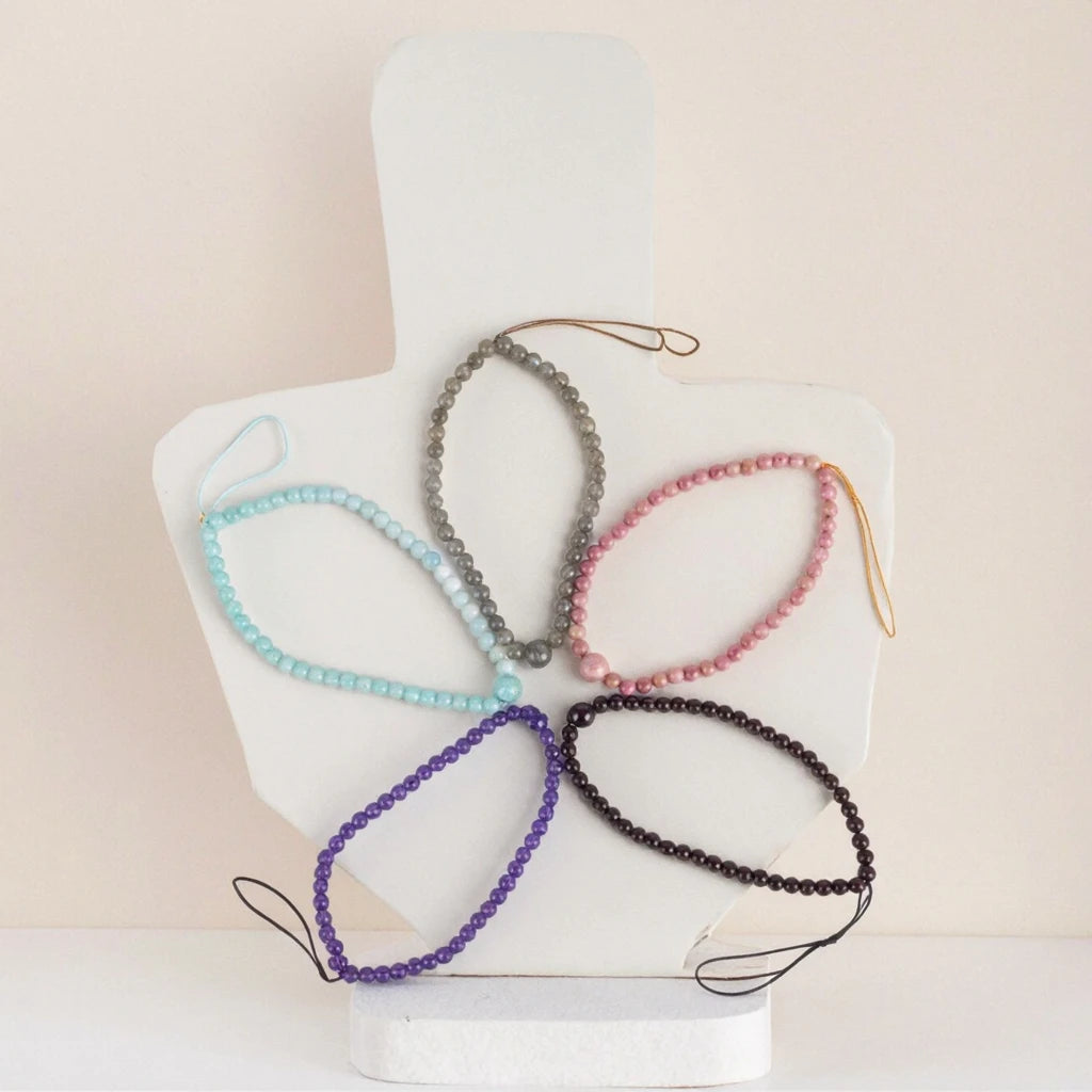 Wholesale Phone Beaded Bracelets 6mm Natural Amazonite Stone Beaded Bracelets Fashion Phone Accessories
