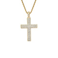CN336  Brass Setting CZ Cross Pendants Hip Hop Necklace Bling Bling Jewelry