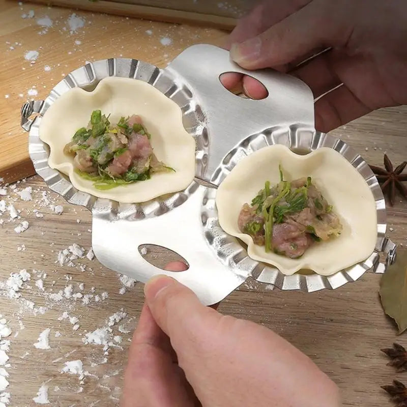 Online Top Seller Product Dumpling Mold Double Head DIY Dumplings Wrapper Maker Kitchen Gadgets Stainless Steel Tools