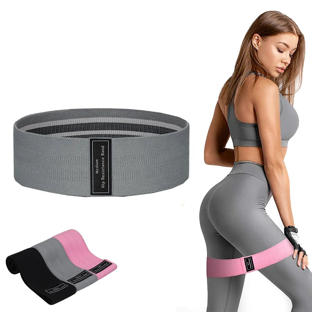 Non Slip Elastic Booty Exercise Belt Workout Bands Women Sports Fitness Resistance Bands for Legs and Butt Exercise Hip Bands
