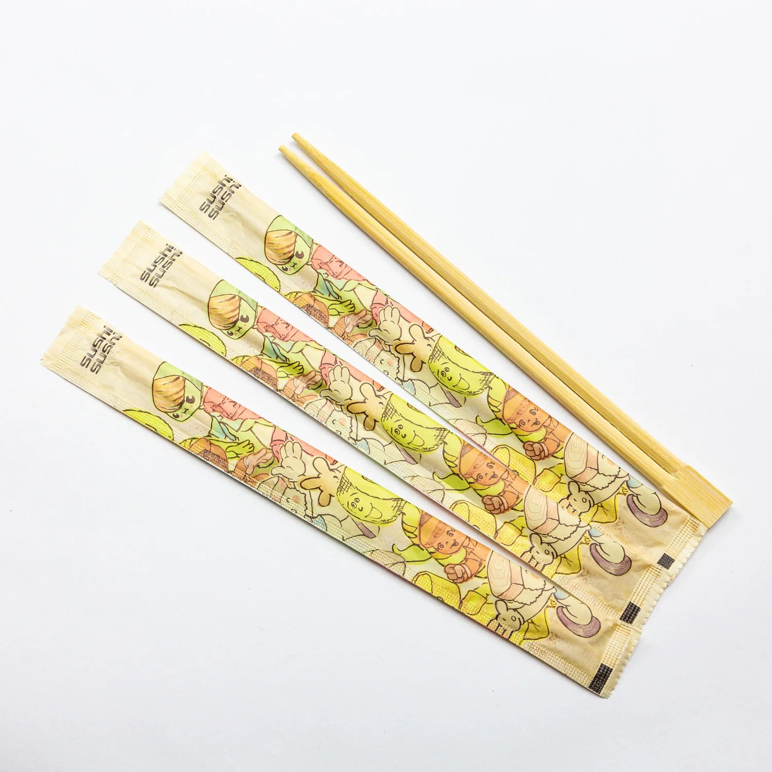Factory Wholesale Price 3-kichan Set Disposable Sushi Chop Sticks Korean Bamboo Chopsticks From Chopsticks Manufacturer