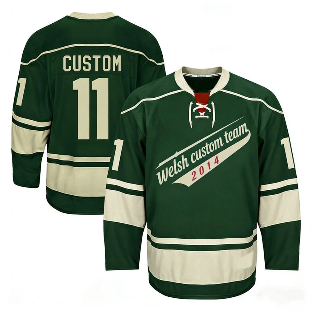 Wholesale Sublimated Men's Adult Ice Hockey Uniforms Jersey Socks 100% Polyester Moisture-Wicking Quick Dry 220g Embroidery