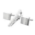 Wholesale Strip Design Elegant Cufflinks Tie Clip Set Custom Mens Suit Shirt Fashion Accessory Wedding Tuxedo Trendy Jewelry