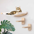 CNLF Cats Wall Furniture Solid Wood Wall Mounted Hammock Climbing Steps Cats Shelves and Perches Indoor Climbing Frame Cat Bed