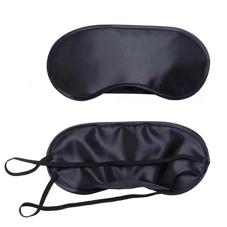New Design Double Sided Satin Silk Sleeping Eye Shade With Elastic Band Breathable Travel Silk Sleep Eye Mask