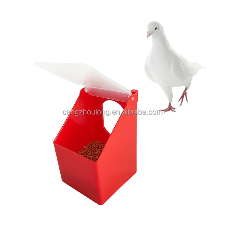 YYX LMB06 Quail Bird Pet Pigeon Feeder Water Bowls One Hole Pigeon Food Feeder for Birds Cage