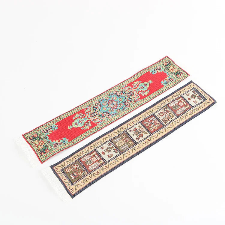 Turkish Woven Carpet Bookmark  Woven Rug Bookmark  Thread Bookmark Handmade Bookmark Woven Gifts