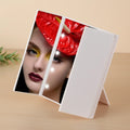 Good Price Tri-Fold LED Makeup Mirror 8 LED Lights Mini Size