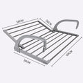 Stainless Steel Foldable Hanging Wire Bathroom Balcony Window Sill Wall-Mounted Towel Rack Clothes Drying Rack