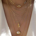 New Style Trendy Chain Conch Pendant Charm Necklace Fashion Gold Shell Multilayer Necklaces Jewelry Wholesale
