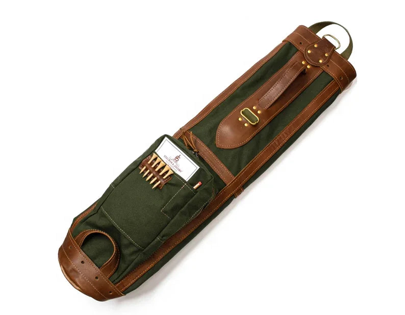 The Original Style Pencil Vintage Style Golf Club Carrier Bag Leather and Canvas Handcrafted