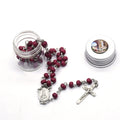 SC Catholicism Prayer Beads Fatima Madonna Religious Gift Wood Beads Rosary Necklace Cross Pendant Necklace
