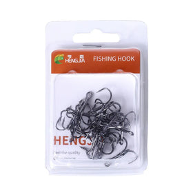 DORISEA High Carbon Steel Treble Fishing Hook 20pcs/Box in Black Red Color Sizes 2# to 14# for Trout Shark Saltwater Fish River