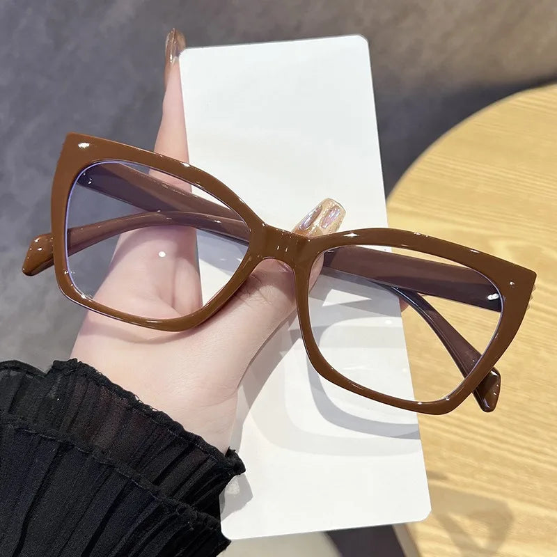 2025 New Designer Square Eyewear Unique Spectacle Anti Blue Light Glasses Frames Oversized Optical for Women