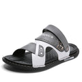 Men's Casual Fashion Soft Sole Leather Sandals Lightweight Beach Shoes Flat Cushioned Design for Indoor Outdoor Use for Winter