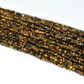 Factory Wholesale 3mm Faceted Tiger Eye Loose Gemstone Beads Natural Yellow Color