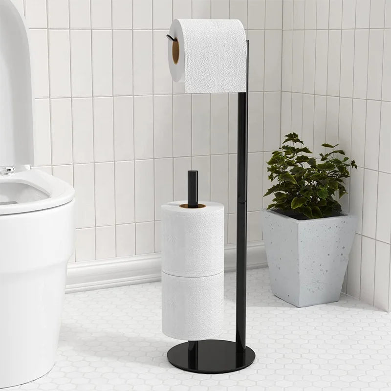 Homedec Modern Eco-Friendly Floor Standing Stainless Steel Toilet Paper Holder 3-Year Warranty HD-PH048 for Bathroom Kitchen