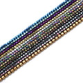 Mix Colors Hematite Beads Loose 2mm 3mm 4mm Blue Gold Gray Purple Rainbow Copper Faceted Tube Beads for Jewelry Making