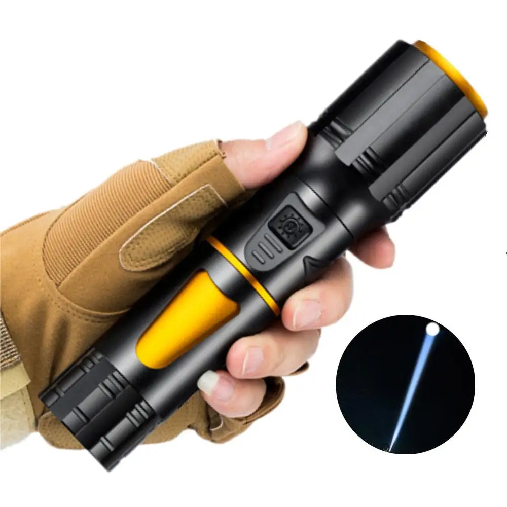 Helius Strong Light Rechargeable Outdoor Super Bright Hunting Led Lights Special Forces Durable Long-distance Flashlight