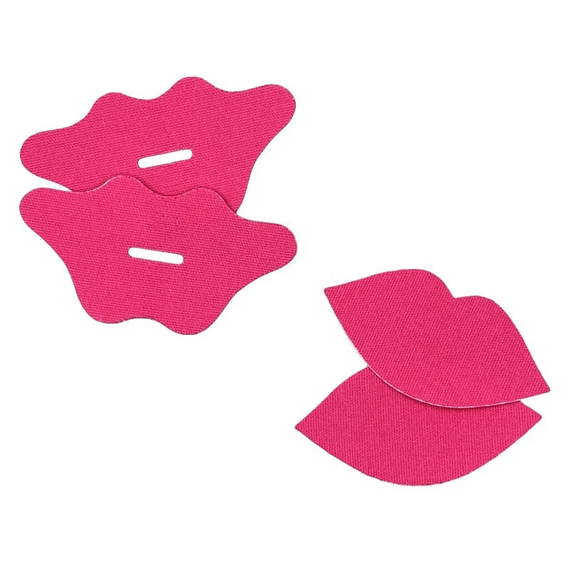 2026 HLK New Design Custom Packing Latex Free Cotton Sleep Patch Lips Shape Mouth Tape