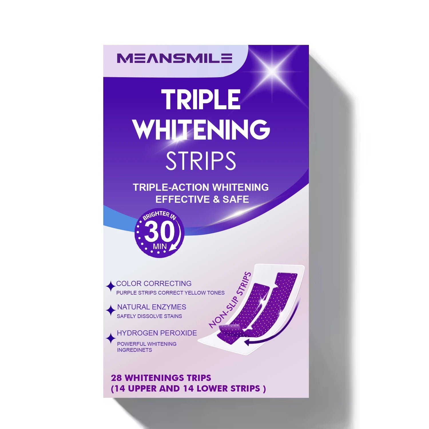 Premium Product Factory Supply Privet Label Teeth Whitening Gel Strips 7 Pouches  for Teeth Whitening