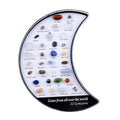 Hot Sale Fashion Crystal Loose Gemstone 32 Piece Moon Shaped Box Set Stone Collectible Ornament Specimen Set Gift Selection