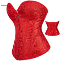 Big Size Plus Size Vintage Brocade Jacquard Boned Mature Women Bustiers Corsets Shaper Shapewear XXS-6XL